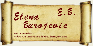 Elena Burojević vizit kartica
